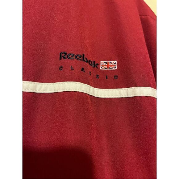 VTG Reebok Classic Mens Running Track Jacket British Flag Spellout 90’s Sz L - Picture 10 of 16